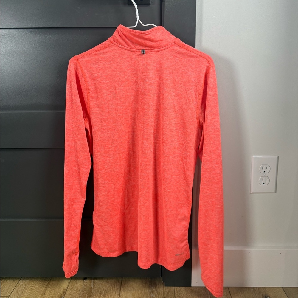 Nike Dri-Fit Quarter Zip Women's Heathered Orange Size Medium - Picture 2 of 11